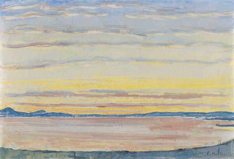 Ferdinand Hodler Sonnenuntergang am Genfersee oil painting picture